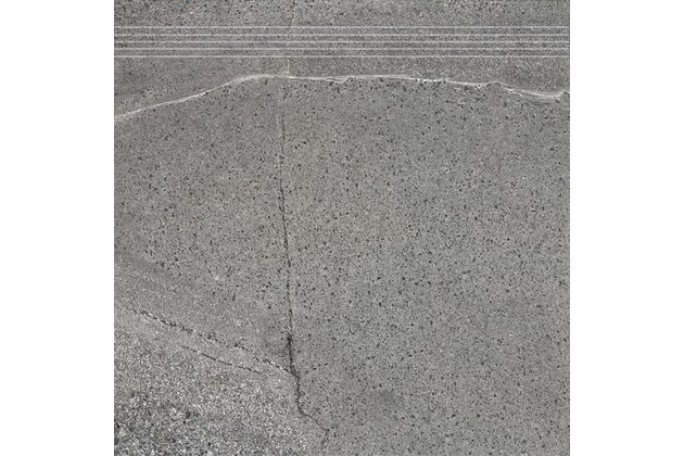 Schodovka Rako Random tmavě šedá mat rektifikovaná 60x60 DCP63679