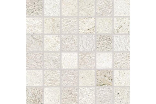 Mozaika Rako Como bílá struktura mat rektifikovaná 30x30 DDM05692