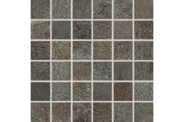 Mozaika Rako Como hnědočerná struktura mat rektifikovaná 30x30 DDM05694