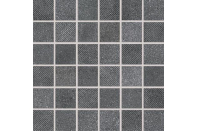 Mozaika Rako Form tmavě šedá mat rektifikovaná 30x30 DDR05697