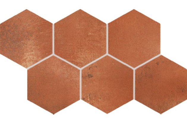 Dekor Rako Via červenohnědá struktura mat rektifikovaný 21x37 DDVT8712