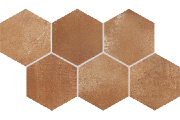 Dekor Rako Via hnědá struktura mat rektifikovaný 21x37 DDVT8713