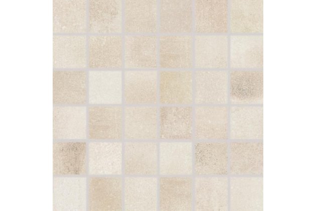 Mozaika Rako Via světle béžová struktura mat rektifikovaná 30x30 DDM05710