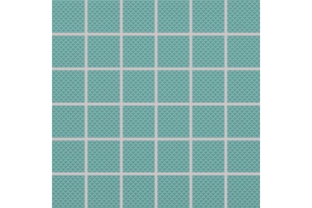 Mozaika Rako Color Two tyrkysová struktura mat rektifikovaná 30x30 GRS05667