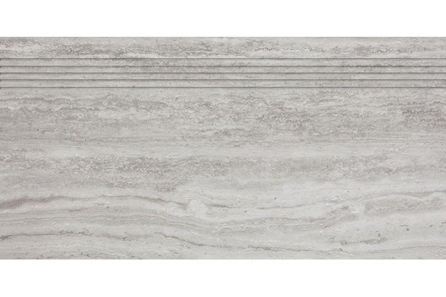 Schodovka Rako Alba šedá struktura mat rektifikovaná 30x60 DCPSE733