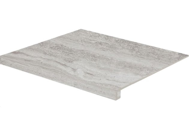 Tvarovka schodová Rako Alba šedá struktura mat rektifikovaná 53x60 DCF65733