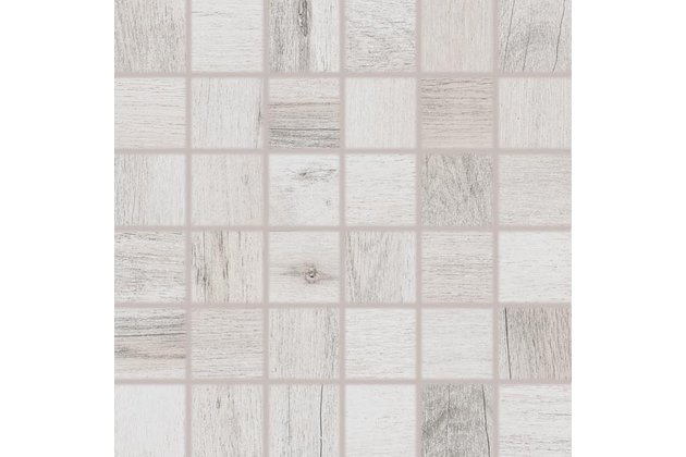 Mozaika Rako Saloon bílošedá mat rektifikovaná 30x30 DDM06745