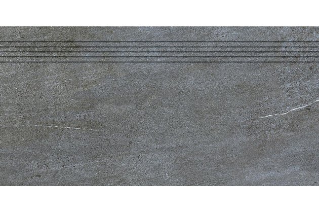 Schodovka Rako Quarzit tmavě šedá mat rektifikovaná 40x80 DCP84738