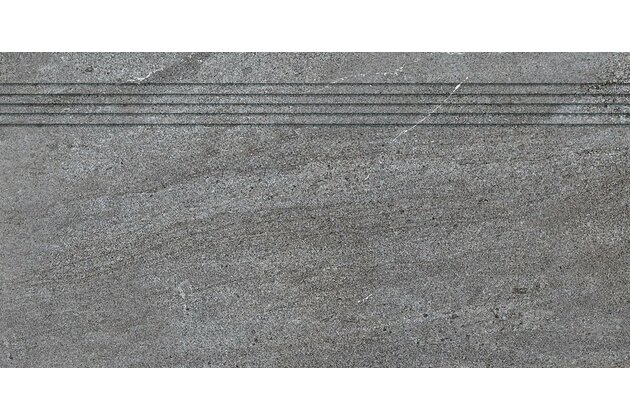 Schodovka Rako Quarzit tmavě šedá mat rektifikovaná 30x60 DCPSE738