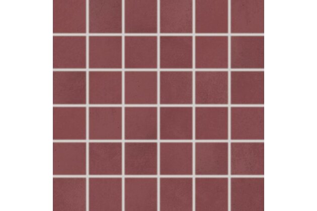 Mozaika Rako Blend tmavě červená mat rektifikovaná 30x30 WDM06810