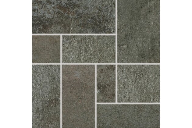 Dekor Rako Como hnědočerná struktura mat rektifikovaný 30x30 DDP34694