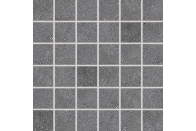 Mozaika Rako Betonico černá mat rektifikovaná 30x30 WDM05792