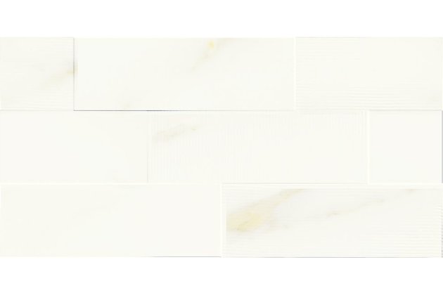 Obklad Rako Cava bílá struktura lesk rektifikovaný 30x60 WARVK830