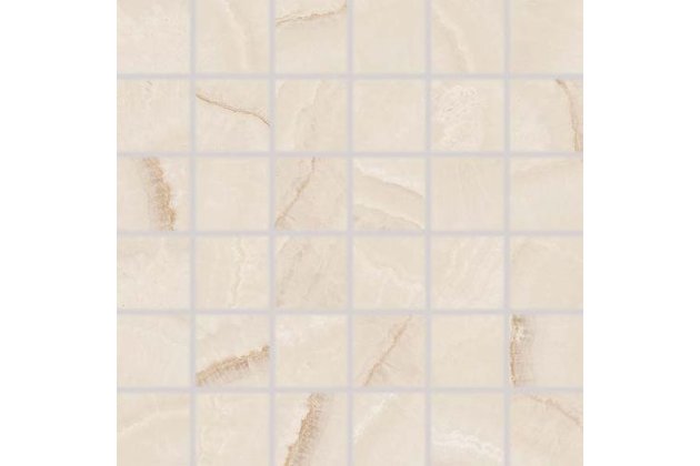 Mozaika Rako Onyx tmavě béžová lesk rektifikovaná 30x30 WDM05835