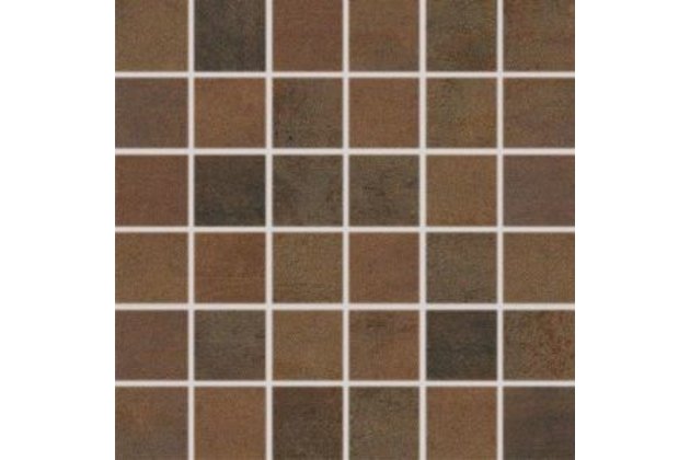 Mozaika Rako Rush tmavě hnědá lesk rektifikovaná 30x30 WDM05520