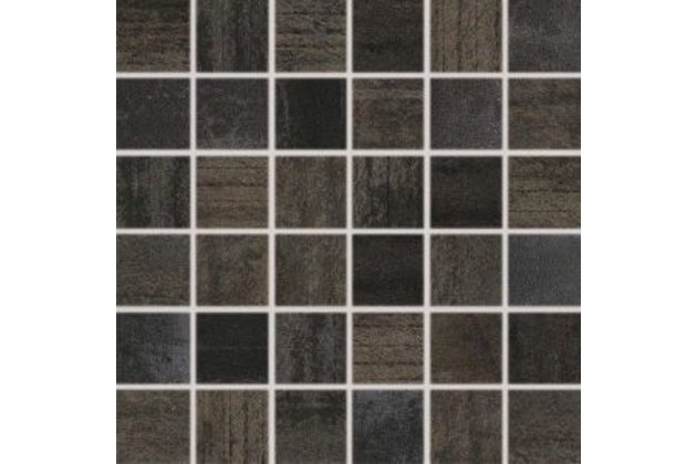 Mozaika Rako Rush černá lesk rektifikovaná 30x30 WDM05523