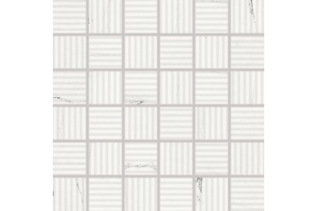 Mozaika Rako Vein bílá struktura lesk rektifikovaná 30x30 WDR05133