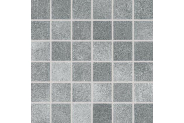 Mozaika Rako Rebel tmavě šedá mat rektifikovaná 30x30 DDM05742