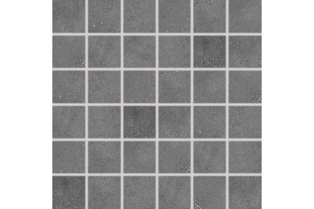 Mozaika Rako Betonico černá mat rektifikovaná 30x30 DDM05792