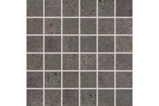 Mozaika Rako Piazzetta černá mat rektifikovaná 30x30 DDM05789