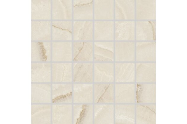 Mozaika Rako Onyx tmavě béžová lesk rektifikovaná 30x30 DDL05835