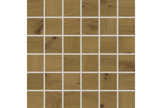Mozaika Rako Bricola hnědá mat rektifikovaná 30x30 DDM05851