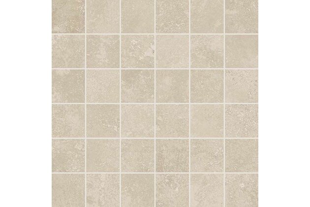Mozaika Rako Dale tmavě béžová struktura mat rektifikovaná 29,8x29,8 DDM05881