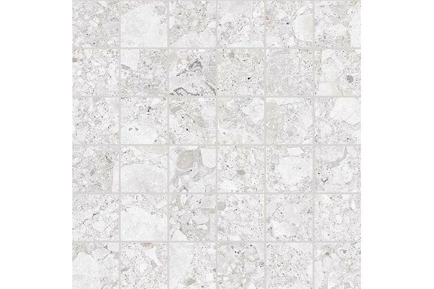 Mozaika Rako Rave bílošedá mat rektifikovaná 29,8x29,8 DDM05899