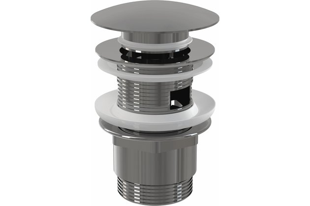 Výpust umyvadlová Alcadrain chrom CLICK/CLACK 5/4" celokovová s přepadem, velká zátka A390 Výpust umyvadlová Alcadrain chrom CLICK/CLACK 5/4" celokovová s přepadem, velká zátka A390