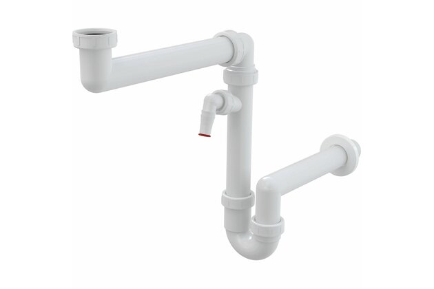 Dřezový sifon s přípojkou a převlečnou maticí 6/4 A872P