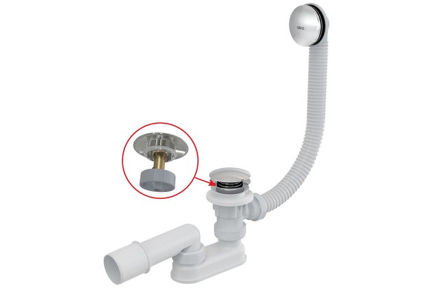 Sifon vanový Alcadrain kov, CLICK/CLACK A504CKM Sifon vanový Alcadrain kov, CLICK/CLACK A504CKM