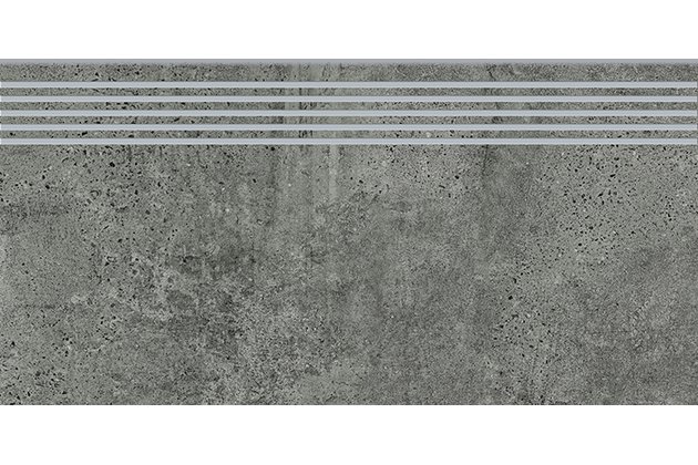 Schodovka Cersanit Newstone graphite mat rektifikovaná 30x60 OD663-074