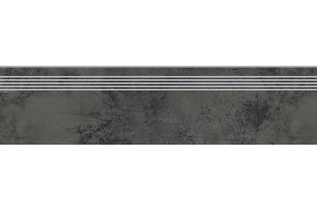 Schodovka Cersanit Quenos graphite mat rektifikovaná 30x120 OD661-080