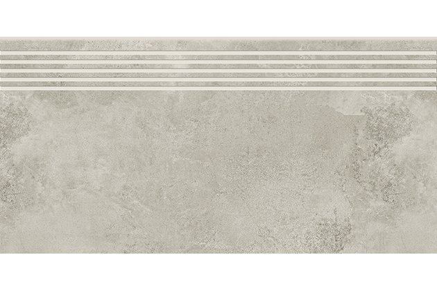 Schodovka Cersanit Quenos light grey mat rektifikovaná 30x60 OD661-077