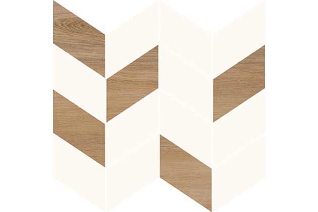 Mozaika Cersanit Love You Navy white half pololesk rektifikovaná 29x29 ND1034-001