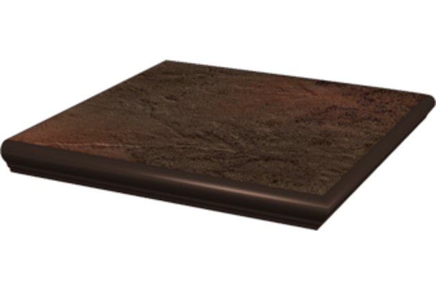 Schodovka rohová Paradyz Semir brown kapinos struktura mat 33x33 Schodovka rohová Paradyz Semir brown kapinos struktura mat 33x33