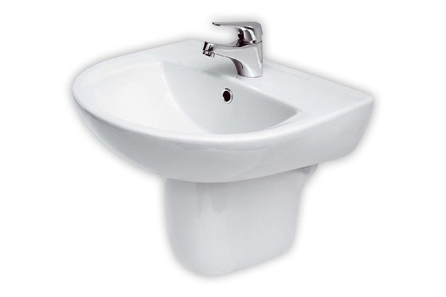 Umyvadlo Cersanit President 55, s otvorem, s přepadem, bílá, K08-007 Umyvadlo Cersanit President 55, s otvorem, s přepadem, bílá, K08-007