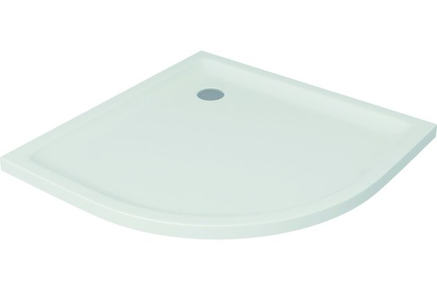 Sprchová vanička Cersanit Tako 90x90x4 bílá čtvrtkruhová R55, S204‑002 Sprchová vanička Cersanit Tako 90x90x4 bílá čtvrtkruhová R55, S204‑002