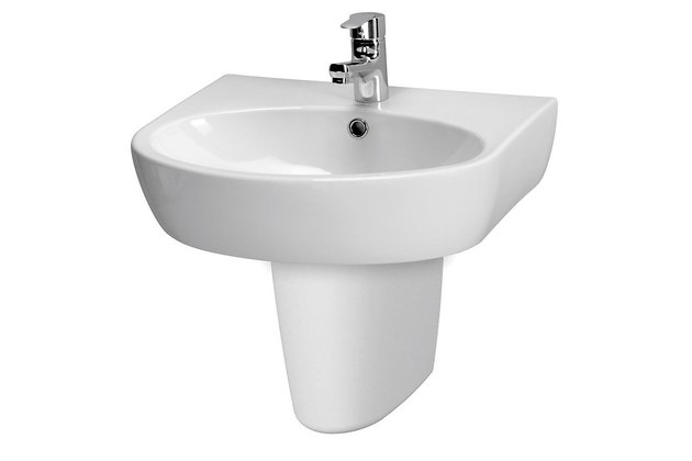 Umyvadlo Cersanit Parva 55 nábytkové, s otvorem, s přepadem, bílá, K27-029 Umyvadlo Cersanit Parva 55 nábytkové, s otvorem, s přepadem, bílá, K27-029