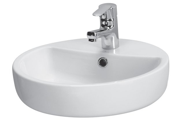 Umyvadlo Cersanit Caspia 44 na desku kruh, s otvorem, s přepadem, bílá, K11-0094 Umyvadlo Cersanit Caspia 44 na desku kruh, s otvorem, s přepadem, bílá, K11-0094
