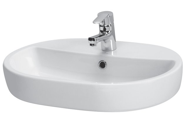 Umyvadlo Cersanit Caspia 60 na desku ovál, s otvorem, s přepadem, bílá, K11-0099 Umyvadlo Cersanit Caspia 60 na desku ovál, s otvorem, s přepadem, bílá, K11-0099