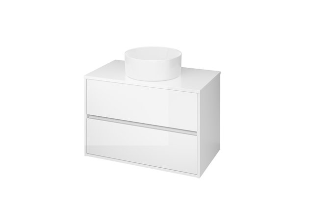 Crea 80 bílá skříňka s deskou, umyvadlo Crea na desku kulaté 38 Crea 80 bílá skříňka s deskou, umyvadlo Crea na desku kulaté 38