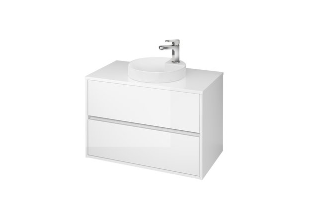 Crea 80 bílá skříňka s deskou, umyvadlo Crea do desky kulaté 38 Crea 80 bílá skříňka s deskou, umyvadlo Crea do desky kulaté 38