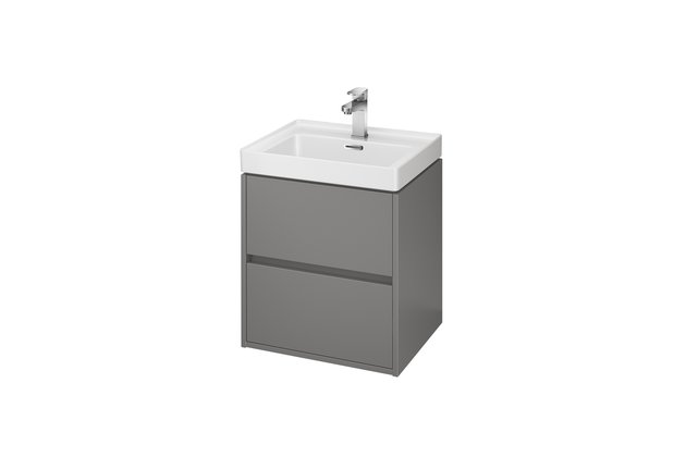 Crea 50 šedá skříňka pod umyvadlo s umyvadlem Crea Crea 50 šedá skříňka pod umyvadlo s umyvadlem Crea