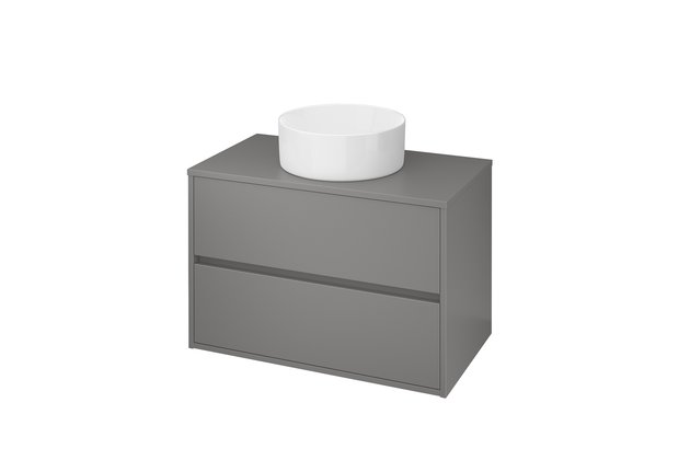 Crea 100 šedá skříňka s deskou, umyvadlo Crea na desku kulaté 38 Crea 100 šedá skříňka s deskou, umyvadlo Crea na desku kulaté 38
