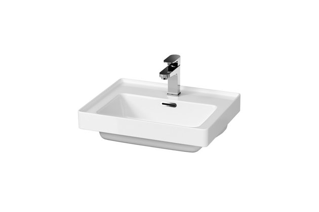 Umyvadlo Cersanit Crea 50 nábytkové, s otvorem, s přepadem, bílá, K114-005 Umyvadlo Cersanit Crea 50 nábytkové, s otvorem, s přepadem, bílá, K114-005