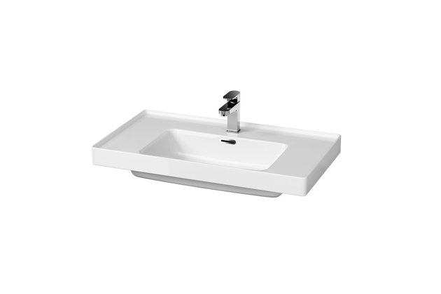 Umyvadlo Cersanit Crea 80 nábytkové, s otvorem, s přepadem, bílá, K114-017