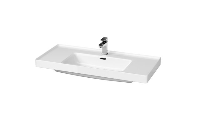 Umyvadlo Cersanit Crea 100 nábytkové, s otvorem, s přepadem, bílá, K114-018