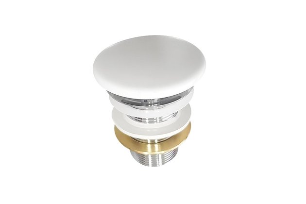 Uzávěr výpusti Cersanit Crea keramický, pro umyvadla bez přepadu, bílá, K99-0224 Uzávěr výpusti Cersanit Crea keramický, pro umyvadla bez přepadu, bílá, K99-0224