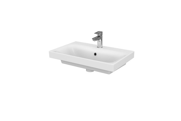 Umyvadlo Cersanit Moduo Slim 60 nábytkové, s otvorem, s přepadem, bílá, K116-010 Umyvadlo Cersanit Moduo Slim 60 nábytkové, s otvorem, s přepadem, bílá, K116-010